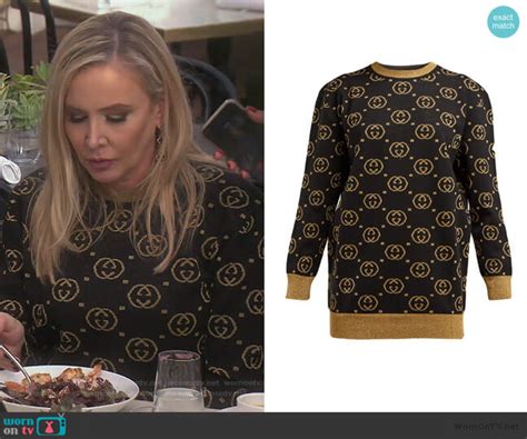 gucci sweater dress shannon beador|Shannon Beador Outfits on The Real Housewives of Orange .